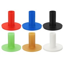 Rubber Golf Practice Tee, Driving Tee 1.7 Inch  6 Pack  Rubber  6 Colors