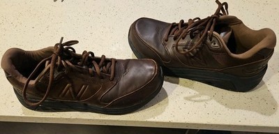 New Balance MW928BR2 Brown Leather Walking Shoes Sneakers Mens Size 8D Nice Cond