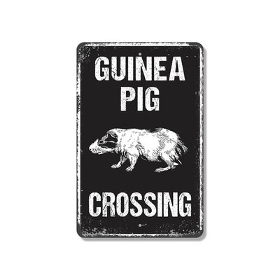Pet Guinea Pig Crossing Sign Tiny Paws Big Right Of Way Perfect for Playrooms