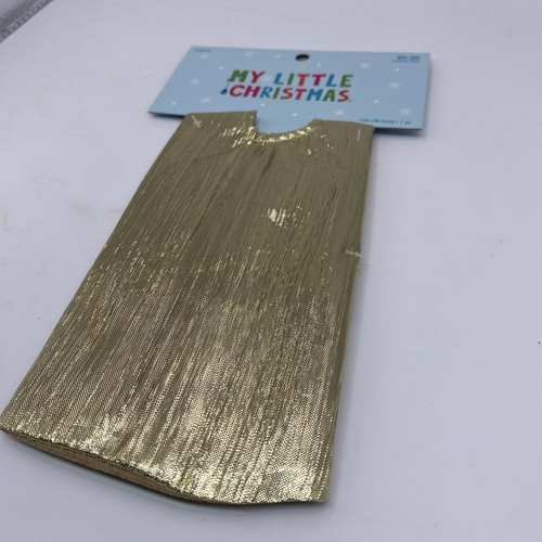 Hobby Lobby Gold Lame 12” Christmas Tree Skirt Polyester Holiday Event Desk - Picture 3 of 8