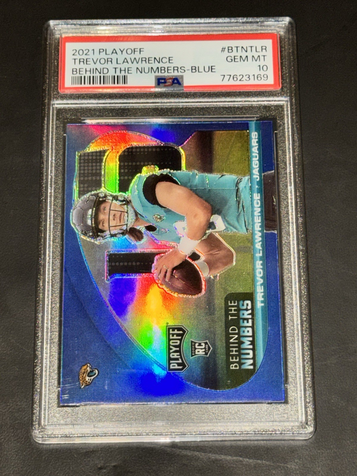 Trevor Lawrence Panini Playoff Behind the Numbers #BTNTLR Blue