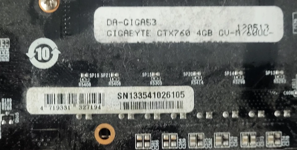 Gigabyte GeForce GTX 760 Rev 1 4GB Video Card GV-N760OC-4GD #73 - Image 2 of 3