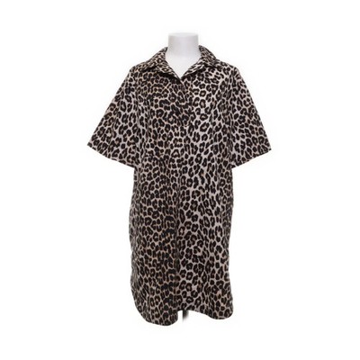 H&M, Kleid, Größe: S, Beige/Schwarz, Baumwolle, Leopard, Damen #TZh