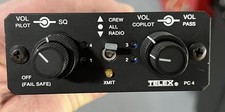 70650-000 Telex PC4 Panel Mounted Aircraft Intercom Untested With Connector