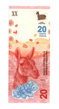 20 PESOS AUNC  BANKNOTE FROM  ARGENTINA 2017-20    PICK-361
