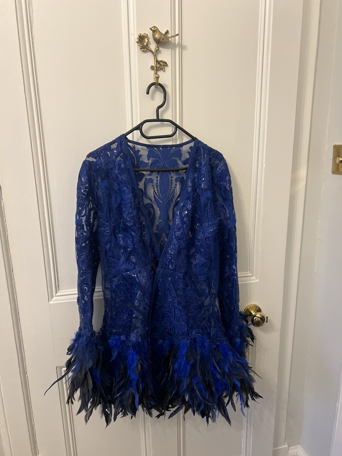 Viral Mode Mwah Suki feather dress in electric bl… - image 8