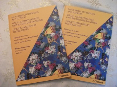 Artist Giftwraps Fauve Birds Butterflies and Flowers h.f. Ullman 10 each