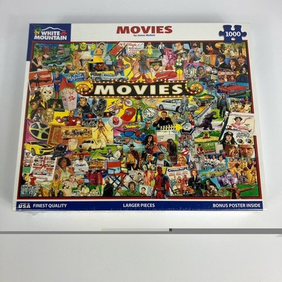 New Movies'' 1000 Piece Jigsaw Puzzle # 1338 White Mountain Puzzles Sealed