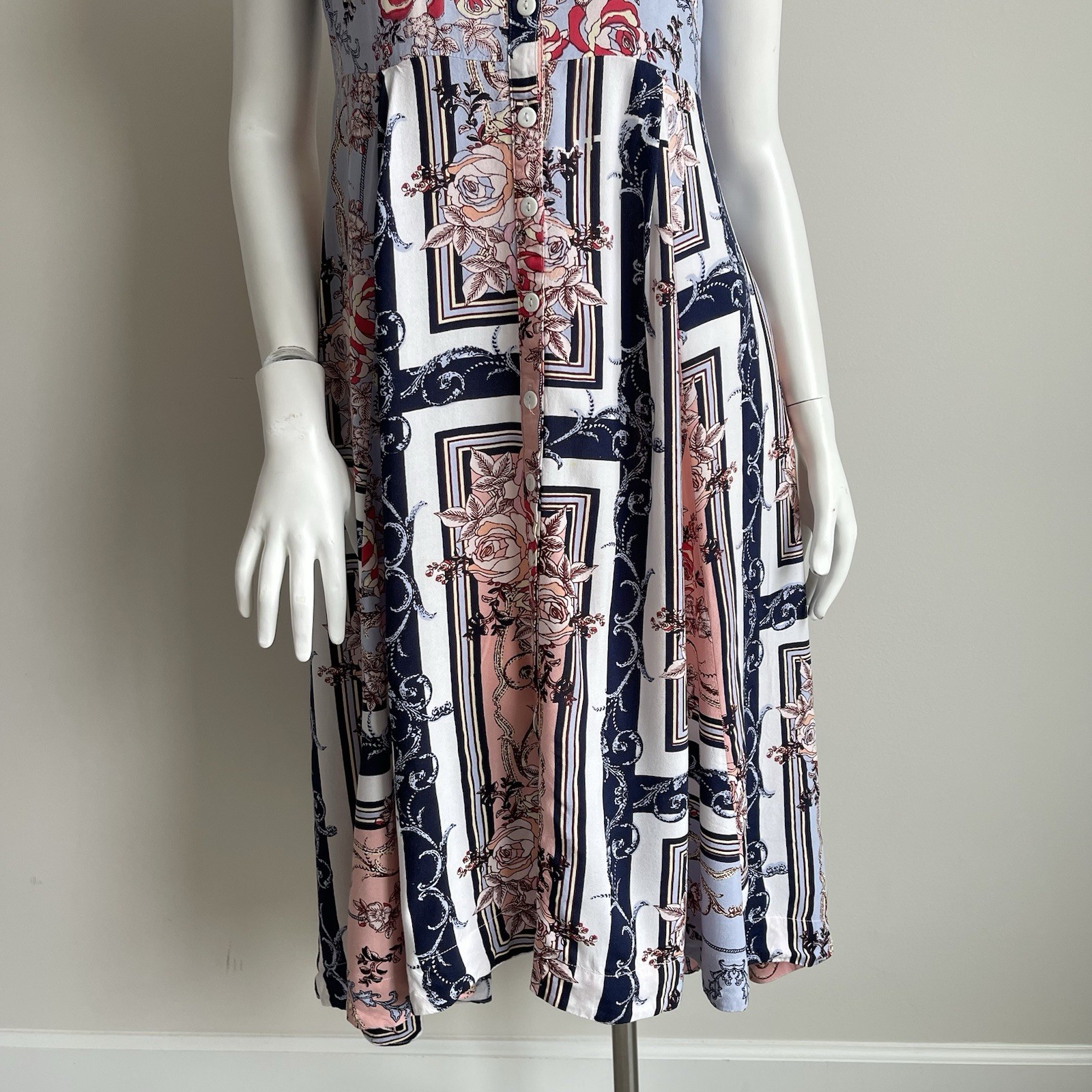 LOV by Westside Patchwork Mixed Print Floral Boho… - image 5