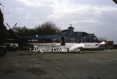 Aircraft Slide - British International S-61N G-BEID @ Beccles 28.10.1987  (A091)