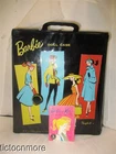 VINTAGE BARBIE PONYTAIL DOLL TRUNK CARRY CASE PEACHY FLEECY WINTER HOL & BOOKLET