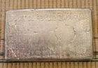 Vintage Engelhard 10 oz Poured Silver Bar W/ Reverse Pass Through