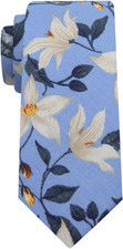 Men's Cotton Printed Floral Neck Tie Skinny Tie