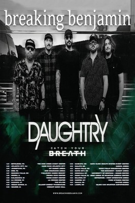 Breaking Benjamin Daughtry Catch Your Breath Tour Poster Wall Art Print