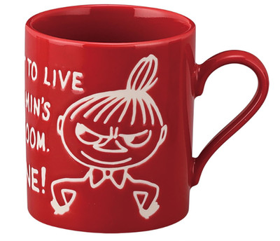 Moomin Mug Teacup Kirje Little My Red 7.5x9cm Porcelain Licensed Made in Japan