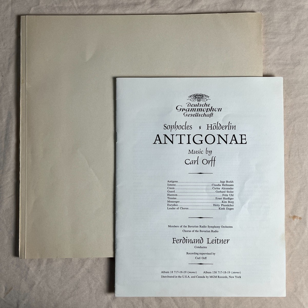 オルフ:歌劇「アンティゴネ」 (2CD) (Orff, Carl: Antig CARL ORFF Antigonae 1961 Vinyl Box Set Deutsche Grammophon SLPM