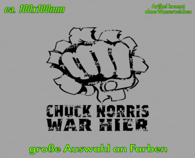 CHUCK NORRIS Auto Aufkleber Decal Styling Tuning Beulen FUN Faust