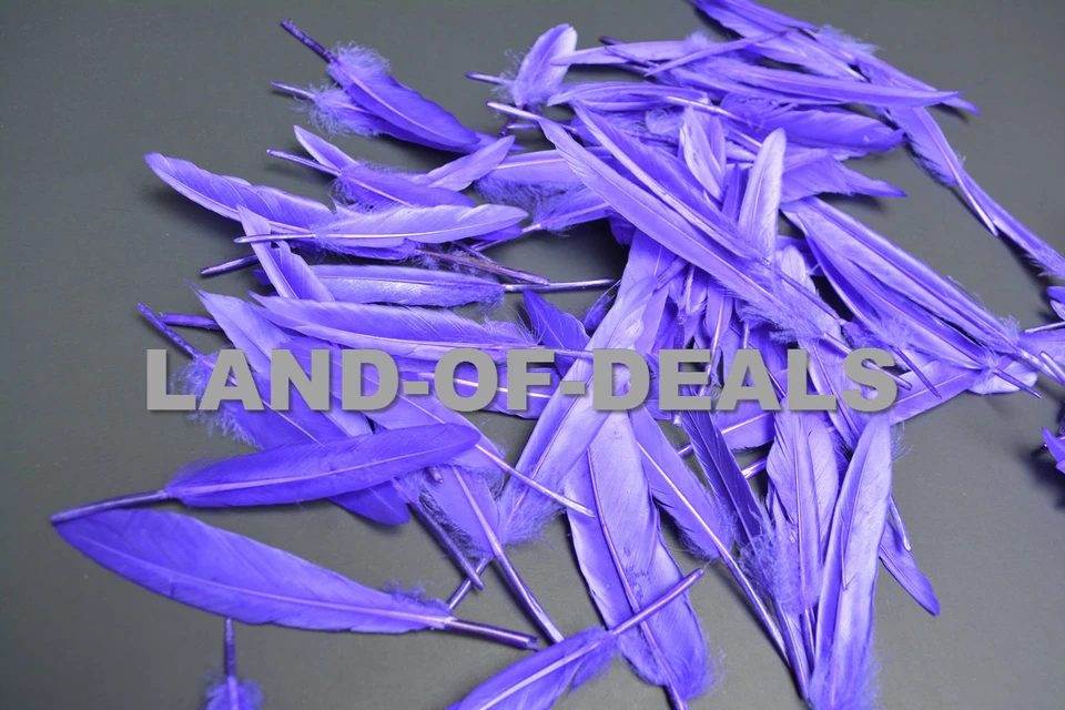 500 PURPLE duck feathers, small loose duck feathers hand selected wholesale bulk - Image 2 of 4