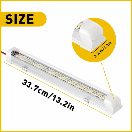 2x LED White Cabin Interior Lamp Caravan Roof Dome Light 108LED Boat Campervan - Picture 4 of 11