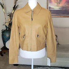 James And John Women's Vintage Leather Jacket Size XL