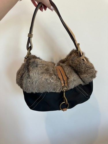 Vintage Coach fur shoulder hobo purse! - Picture 3 of 10