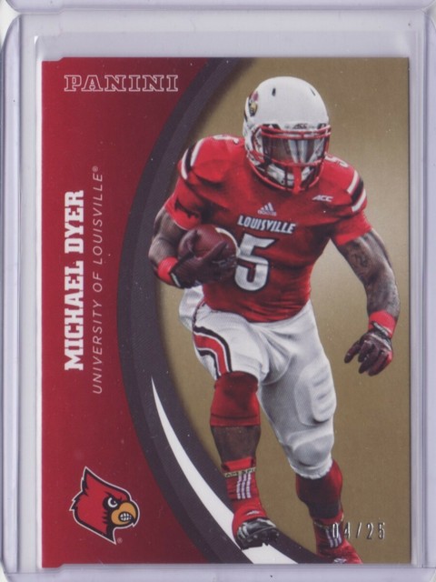 2016 Panini Collegiate Louisville Gold #27 Michael Dyer 04/25 - Flat S/H