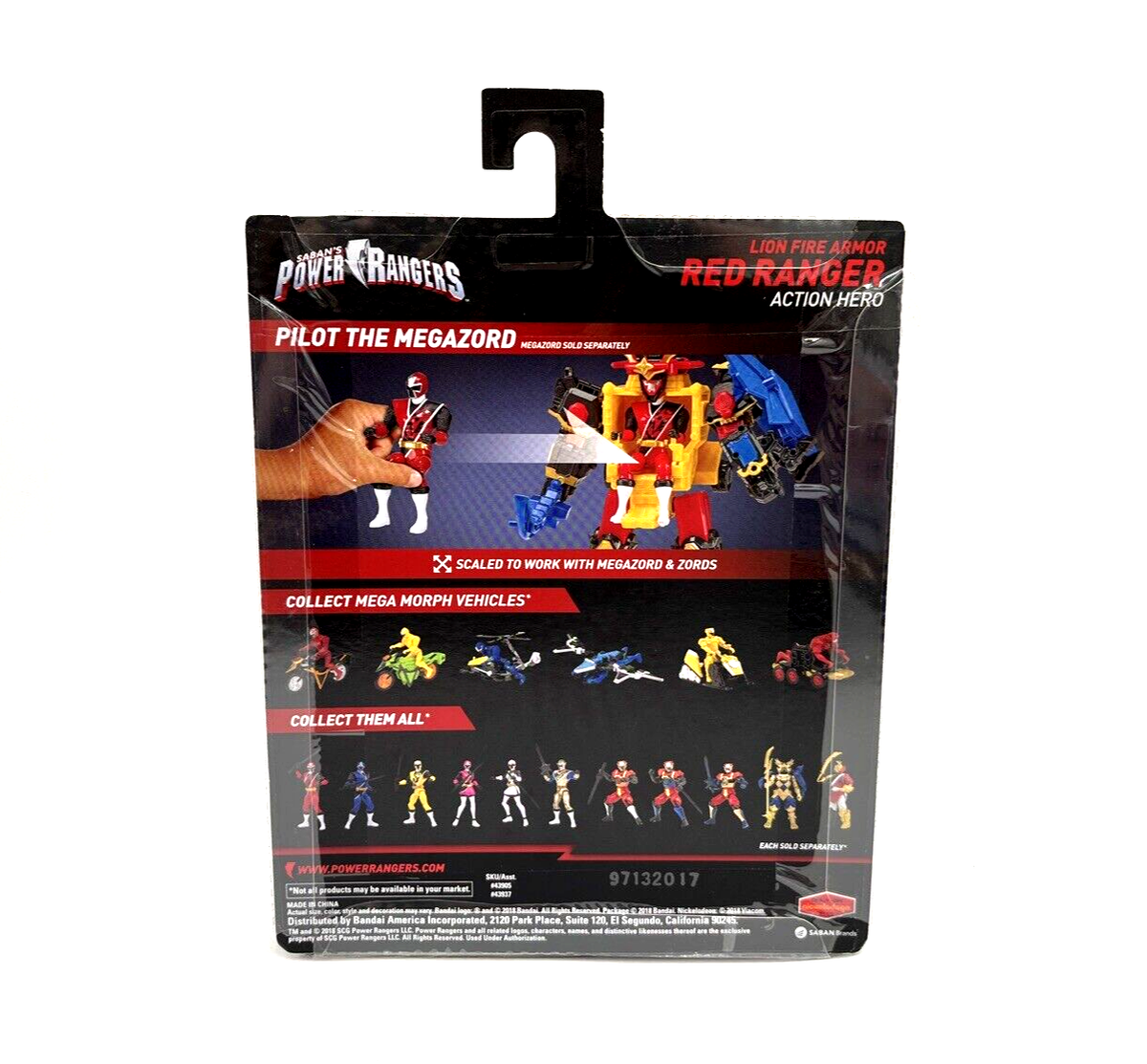 Power Rangers Super Ninja Steel Lion Fire Armor Red Ranger Figure