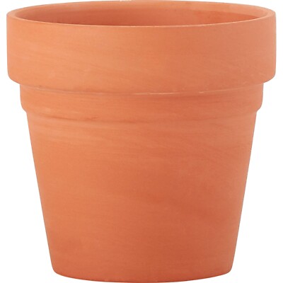 Medium Terra Cotta Flower Plant Pot, 1 Piece, 4", Sustainable Outdoor Pot  Beige | eBay