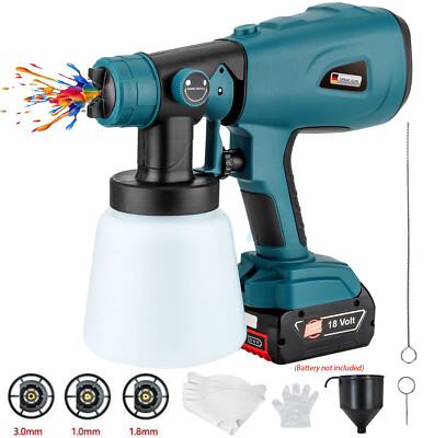 1000ML Electric Spray Gun for Bosch 18V Li-ion Battery Wireless Paint Sprayer