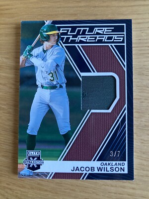 Jacob Wilson - 3/7 - Green- FUTURE THREADS - 2023 Panini Elite Extra Edition