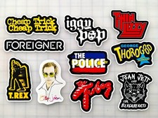 Classic Rock Vinyl Sticker Lot 10 Stickers SET 4 metal roll vintage punk pop
