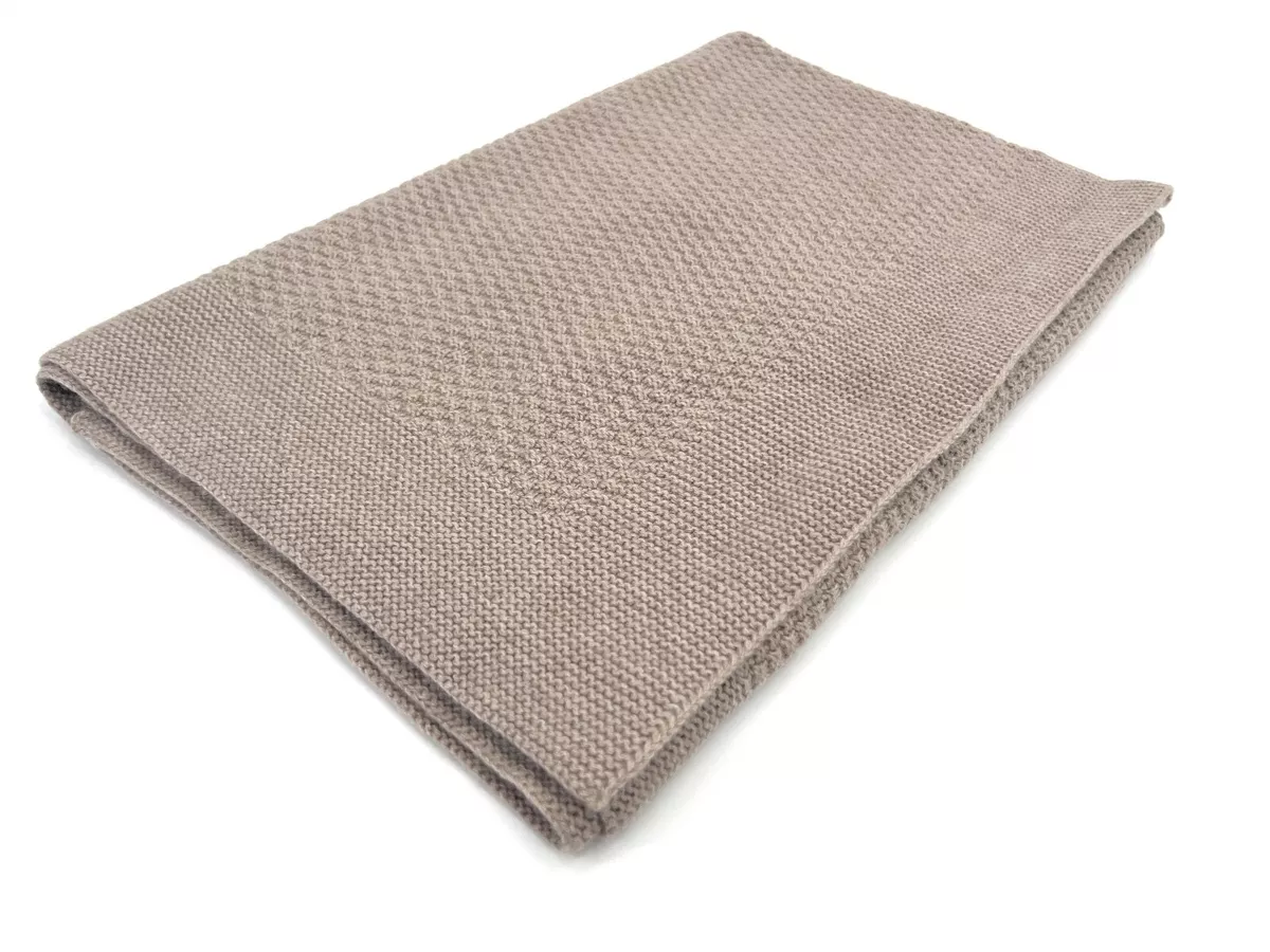 Handmade New Born Baby Swaddle Blanket Waffle Knit in Soft Warm Cashmere Blend