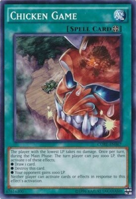 chicken game yugioh card Yu-Gi-Oh! - (CORE-EN067) - Clash of Rebellions - Unlimited Edition This is of Common rarity Chicken Game | Card Details
