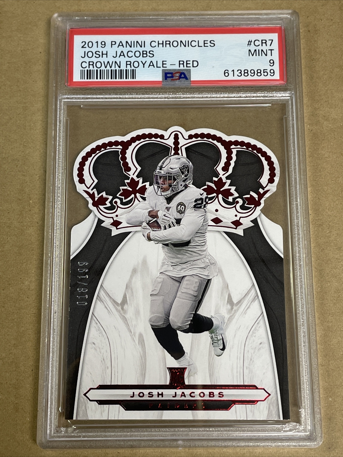 Josh Jacobs Panini Chronicles Crown Royale #CR7 Red