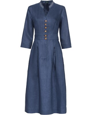 Luis Steindl Leinenkleid midi