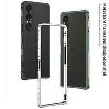 For Sony Xperia 1 VII, Luxury Metal Aluminum Hippocampus Buckle Frame Cover Case