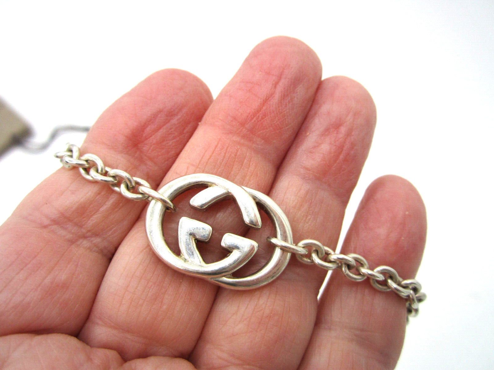 Classic Elegant GUCCI Interlocking G Sterling Sil… - image 2