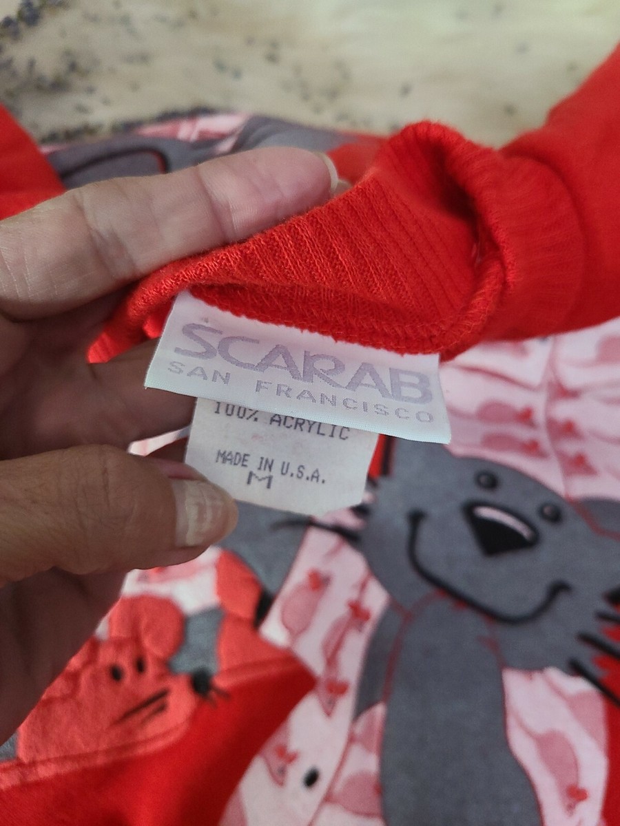 Vintage Cats In Pajamas And Mouse Slippers Sweatshirt Scarab San