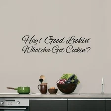 Whatcha Got Cookin'? Wall Decal - Kitchen, Dining, Cooking, Food, Wall Sticker