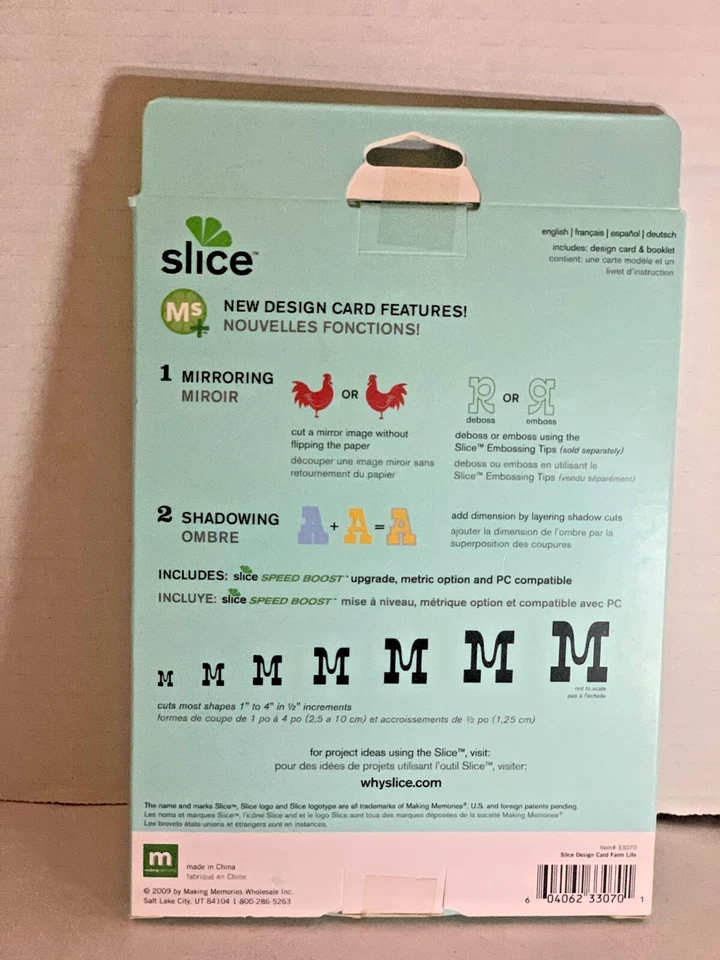 Making Memories Slice "Farm Life" Design Card Cordless Cutter 9 Letters Animal - Image 2 of 2