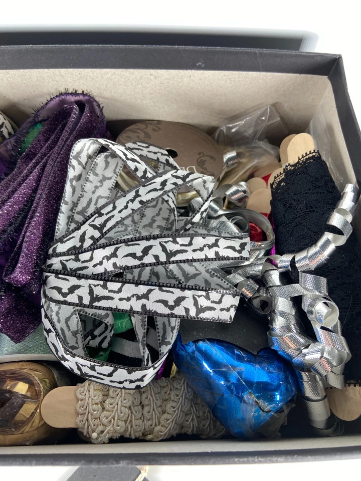 Box full of 30+ Assorted Colored ribbon spools rolls Etc. - Image 3 of 4