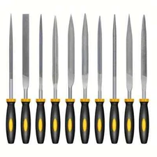 High-Carbon Steel Premium Needle File Set Files with Non-Slip Ergonomic Handle