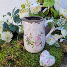 Keramik Krug Kanne Wasserkanne Vase Vintage Shabby  landhauswelt