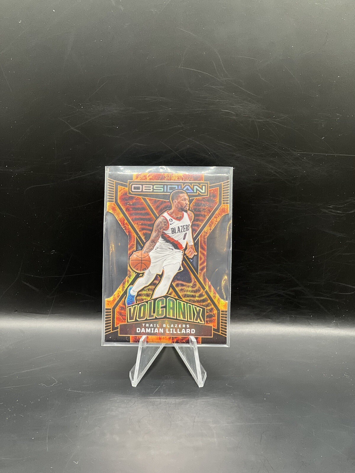 2022-23 Panini Obsidian Damian Lillard Volcanix Die Cut SSP Case Hit #33 Blazers