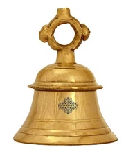 Handmade Brass Pooja Bell Spiritual Gift Item Pooja Arti Temple Home Office 4.5'