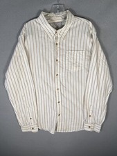 VINTAGE 80s/90s Levi Strauss Co. Stripped Button-Up Long-Sleeve Shirt Size XL