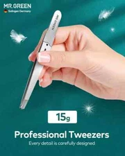 MR.GREEN Tweezers For Women Facial Hair, Professional Precision Eyebrow Tweezers