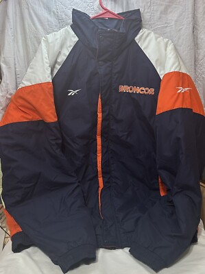 REEBOK PRO LINE Denver Broncos Jacket Zip Up XL | eBay