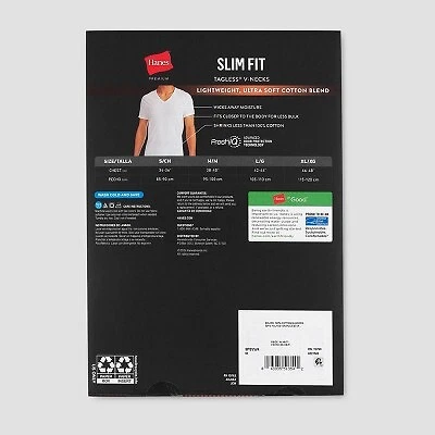 Hanes slim fit cheap v neck undershirt