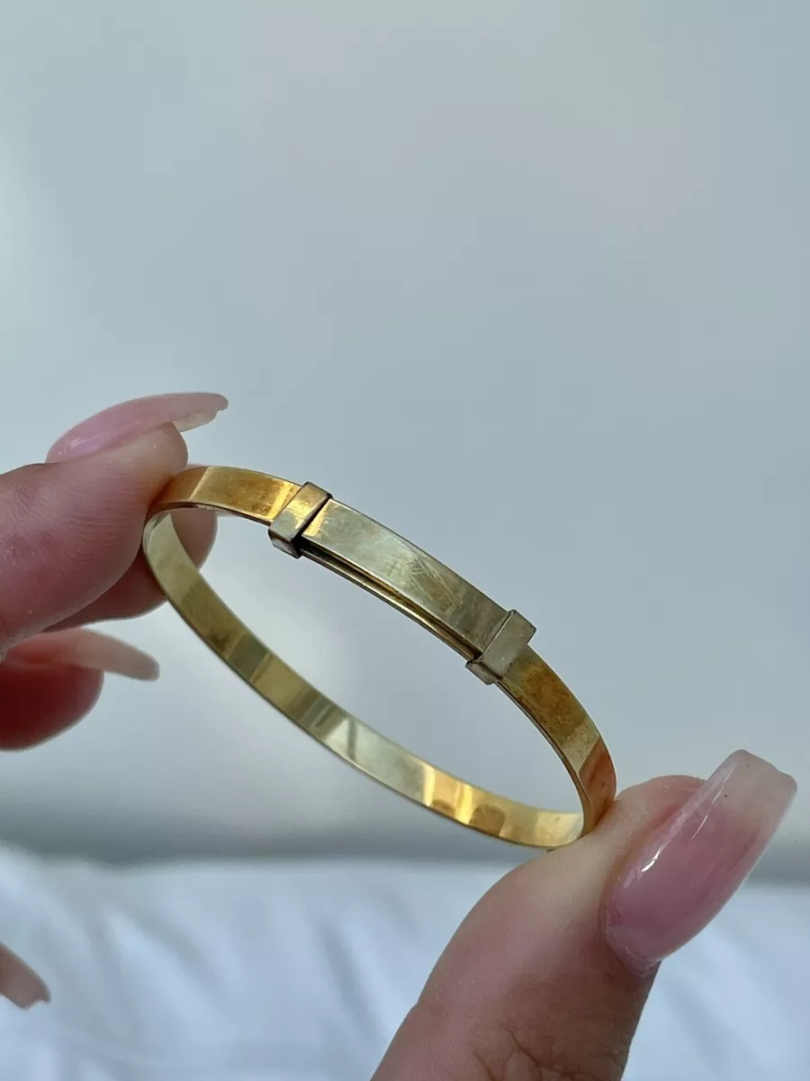 9ct gold christening best sale bangle